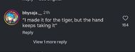 A fan comment on Instagram post